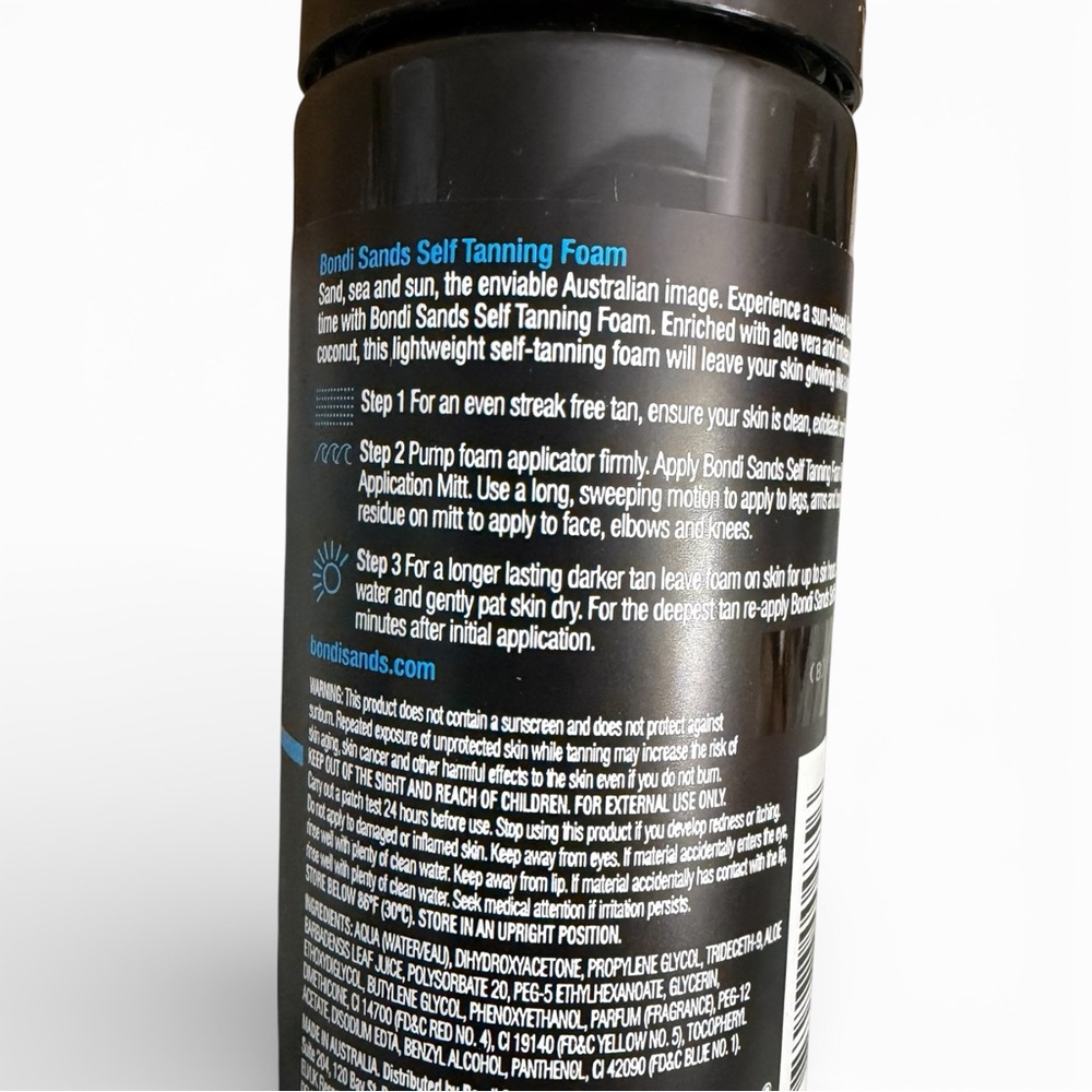 Bondi Sands Self Tanning Foam - 3.38 fl oz - Black with Blue Accent - Picture 2 of 3